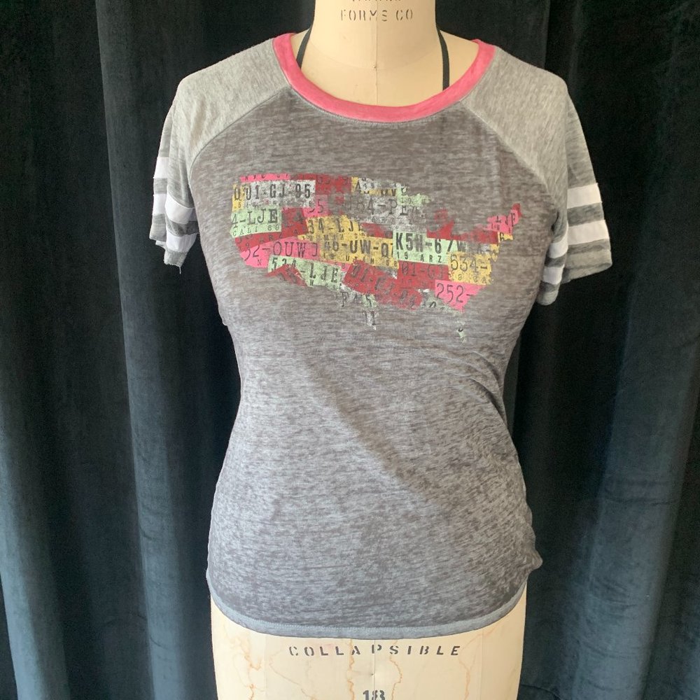 License Plate Map Baseball Shirt